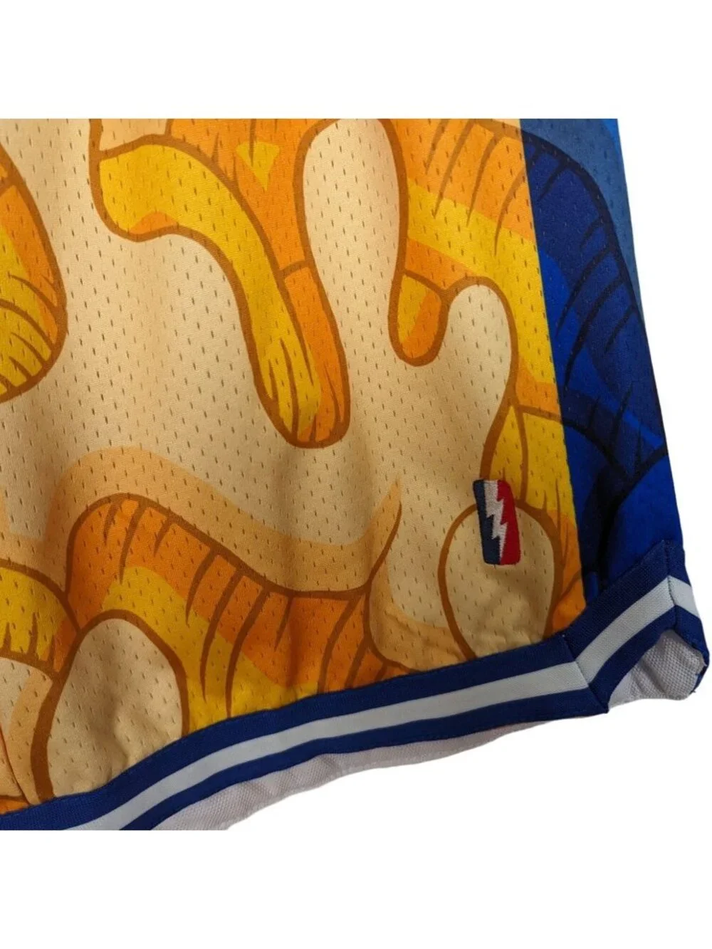 COLLECT SELECT Aaron Kai Warriors swingman blue yellow orange shorts size XL